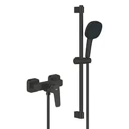 Смеситель для душа с душевым гарнитуром Grohe Cubeo 1018252430 Черный матовый