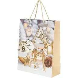 Пакет подарунковий новорічний Олень YY050923 Різнокольоровий (NY)