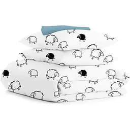 Комплект постільної білизни Cosas Sheep dark black CS2 Полуторний чорний (SheepBlackWhite_Sky_160)