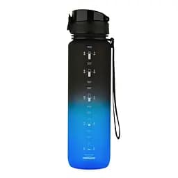Пляшка для води UZSPACE 3038(Black-Blue) 1000 мл, чорно-синя - мініатюра 2