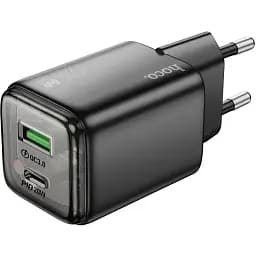 Мережевий зарядний пристрій Hoco N52 Monsoon PD20W+QC3.0 charger(EU) Чорний