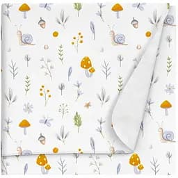 Пелюшки фланелеві Cosas Snail 100х120 см (FlannelDiapers_SnailMushroomsOrange_100x120)