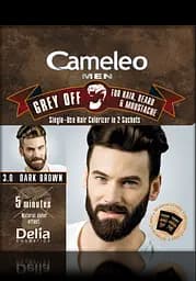 Краска для бороды и усов Delia Cosmetics Cameleo Grey Off, 3.0 темно-коричневый