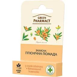 Захисна гігієнічна помада Зелена Аптека з маслом обліпихи, 3,6 г