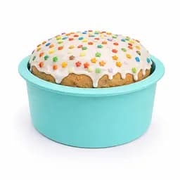 Силіконова форма для випікання пасхи та кулічів (паски) 0.5 л Бірюзовий 88349