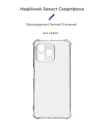Прозрачный чехол для Realme C53/C51/Note 50 с защитой камеры и усиленными бортами, тонкий, силиконовый, бесцветный, ударопрочный, противоударный бампер с закрытой камерой, ArmorStandart (ARM71017) - мініатюра 2