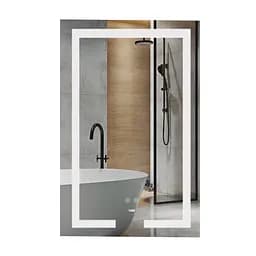 Зеркало Lidz Kubis 800x500 с LED-подсветкой Touch, с антизапотеванием, с диммером яркости LD78LF9365080