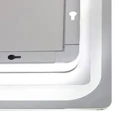 Дзеркало Qtap Mideya 800x600 з LED-підсвічуванням Touch, з антизапотіванням, з годинником, диммером яскравості QT2078NCF8060W - мініатюра 8