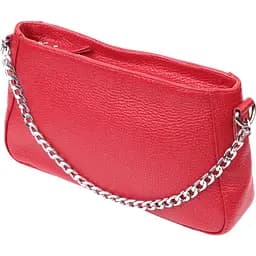 Сумка Shvigel 22836 з натуральної шкіри 26.5х15х5.5 см Червона