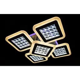 LED люстра світлодіодна стельова з пультом і підсвічуванням Linisoln 2723-4+1S WH,BK - мініатюра 3