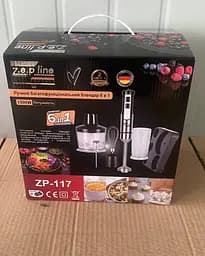 Блендер занурювальний домашній кухонний 6 в 1 Zepline ZP-117 1500 Вт блендер, подрібнювач, міксер - мініатюра 4
