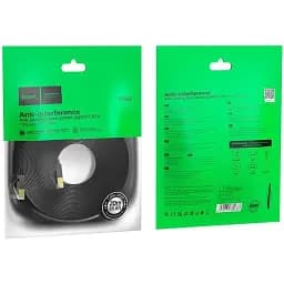 Патч-корд Hoco US07 General Cat 6 U/UTP Pure Copper Flat Network Cable 20m Black (780720) [149276] - мініатюра 6