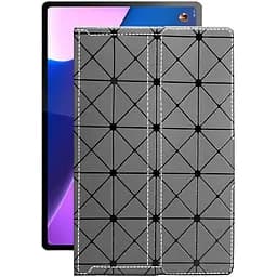 Чохол StatusCASE з екошкіри для планшету Lenovo Tab P12 Pro Сірий ромб