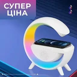 Розумний світильник / Нічник з бездротовою зарядкою для телефону / Bluetooth-колонка - мініатюра 5