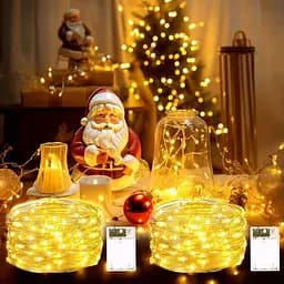 Світлодіодна гірлянда Sun Lamp Крапля Роси 200 LED 20 м тепле біле світло батарейки - мініатюра 7