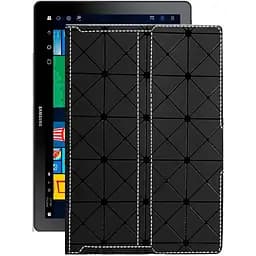 Чехол StatusCASE из экокожи для планшета Samsung Galaxy Book 2 (sm-w737v) Черный ромб
