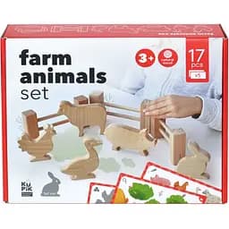 Дерев'яний ігровий набір Фігурки тварин Igroteco 900521 17 деталей
