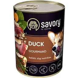 Вологий корм Savory для дорослих собак усіх порід з качкою 400 г