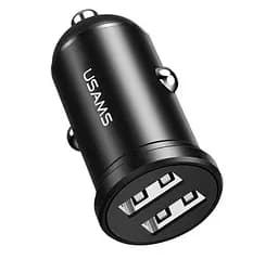 Автомобильное зарядное устройство для Usams CC114 C20 2.4A Dual USB Mini Car Charger Черный
