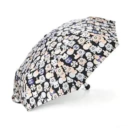 Парасолька жіноча Chanel Kitten автоматична, D-116см, захист від сонця, UV (99%), захист від дощу, каркас - Al+Fe, White-black
