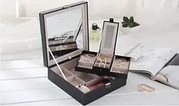 Скринька для прикрас, скриня для біжутерії, органайзер для прикрас Чорний колір