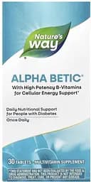 Вітаміни та мінерали Nature's Way Alpha Betic, 30 таблеток для людей з діабетом та предіабетом