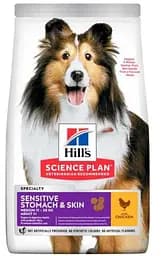 Сухий корм Hill's Science Plan Sensitive Stomach&Skin Adult Medium with Chicken з куркою для дорослих собак середніх порід з чутливим шлунком і шкірою 14 кг