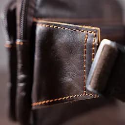 Сумка на пояс 14727 Vintage коричнева - мініатюра 8