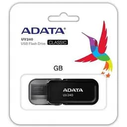 USB флеш накопичувач ADATA 32GB UV240 Black USB 2.0 (AUV240-32G-RBK) - мініатюра 3