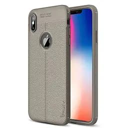 Чохол-накладка iPaky TPU Litchi Stria Series Case Apple iPhone XS Max Gray
