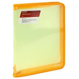 Папка объемная на молнии Axent А4 прозрачная желтая (1801-25-A)