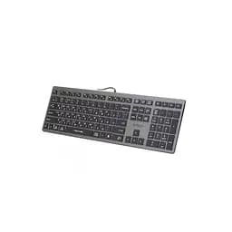 Клавіатура A4Tech FX60 USB Grey White backlit - мініатюра 2