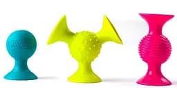 Набір сенсорних брязкальців Fat Brain Toys PipSquigz F089ML силіконові брязкальця 3 шт - мініатюра 2