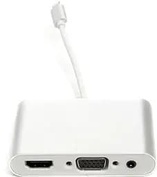 Перехідник PowerPlant Lightning (M) to HDMI, VGA, 3.5mм (F) (CA911929)