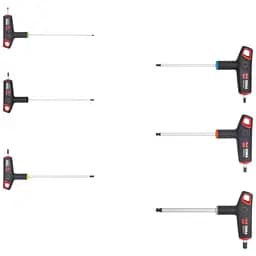 Набор отверток Wurth Zebra с Т-образной рукояткой 2К, шестигранники с шариком, 6 шт. (061311406)