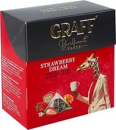 Чай зелений Graff Strawberry dream у пірамідках 36 г (20 шт. х 1.8 г) 