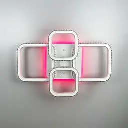 Світлодіодна LED люстра з RGB підсвіткою в білому корпусі | Арт. A 77074/2+2 RGB WT | Line F - мініатюра 9