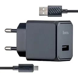 МЗП Hoco CS11A Ocean single port charger set (Micro) (EU) Black