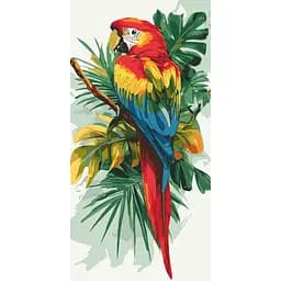 Картина за номерами "Яскравий ара" 11721-AC 40х80 см