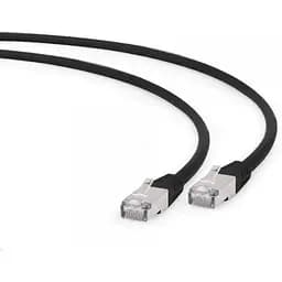 Патч-корд S/FTP Cablexpert cat.6a, литий, 50u штекер із засувкою, 1м, чорний (PP6A-LSZHCU-BK-1M)