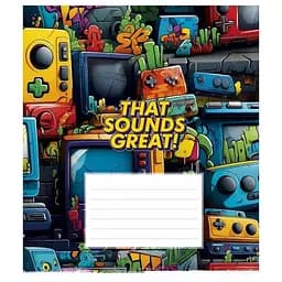 Зошит учнівський "Cool boys club" 018-3334L-4 в лінію, 18 аркушів