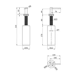 Дозатор для миючого засобу Kroner KRP Spender - ECG039 (CV030011)  - мініатюра 4