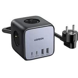 Зарядное устройство 4xUSB 65W 2хUSB-C+2xUSB-A + 2хSchuko DigiNest Cube Power Strip CD268 Ugreen