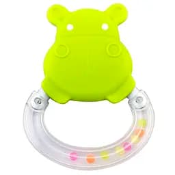 Брязкальце-прорізувач Baby Team Бегемот, зелений (8447_Бегемотик_зеленый)