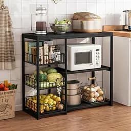 Кухонна полиця - органайзер / Полиця-стелаж XS-W56B 80х30х80 см