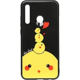 Чохол-накладка Toto Cartoon Print Glass Case HuAwei P Smart+ 2019 Chicken Chick