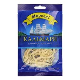 Кальмари Морські сушені солоні 30 г