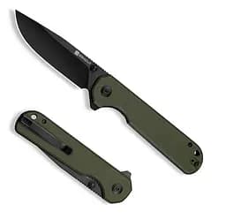 Ніж cкладний Sencut Aetheris S24095-2 зелений G10, чорне лезо