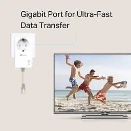 Адаптер Powerline TP-Link Powerline TL-PA7017P AV1000, 1xGE, Розетка (TL-PA7017P) - мініатюра 4