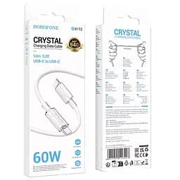 Дата кабель Borofone BX112 Lemon Type-C to Type-C 60W (1m) White - мініатюра 4